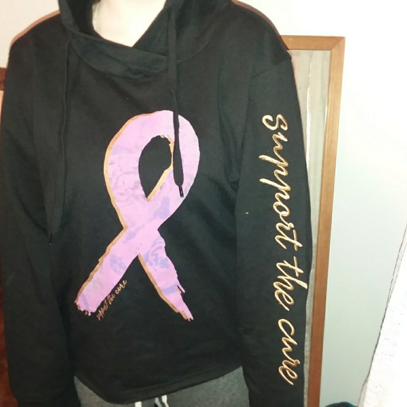 Black hoodie size medium support the cure - Picture 3 of 4